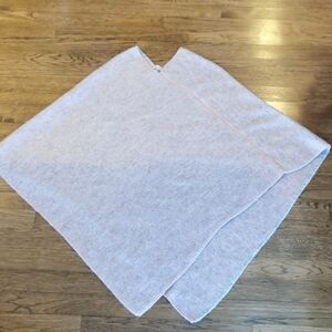 Fratelli Talli Heathered Knit Poncho Made In Italy